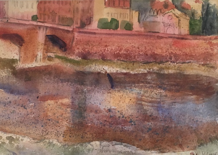 D  Lusk |Canals Venice| watercolour | McAtammney Gallery and Design store | Geraldine NZ